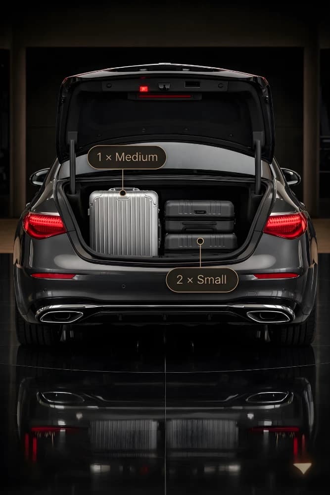 Mercedes-Benz S-Class cabin and luggage space
