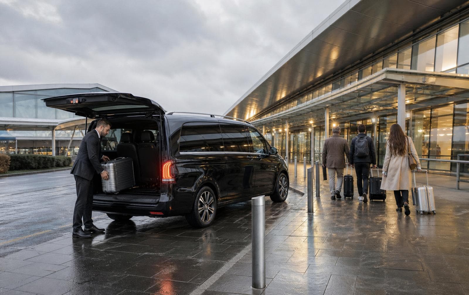 Mercedes V-Class chauffeur service — airport and group transfers