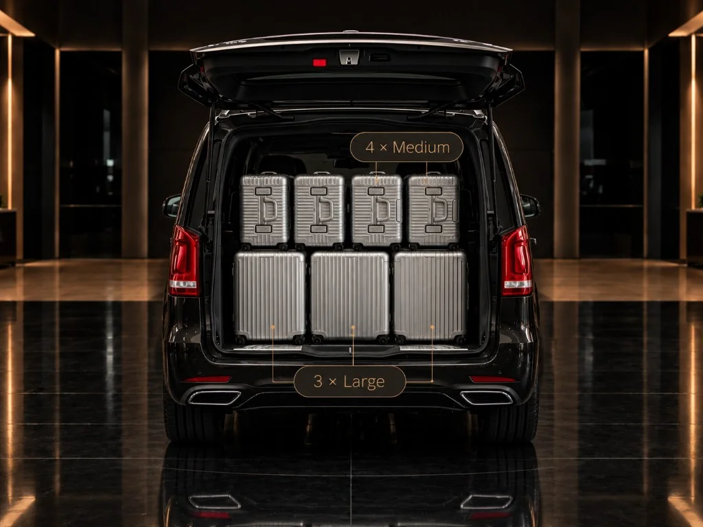 Mercedes V-Class — 3 large · 4 medium